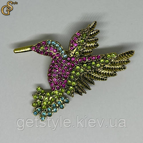 Брошка Колібрі Hummingbird Brooch подарункове паковання, фото 1
