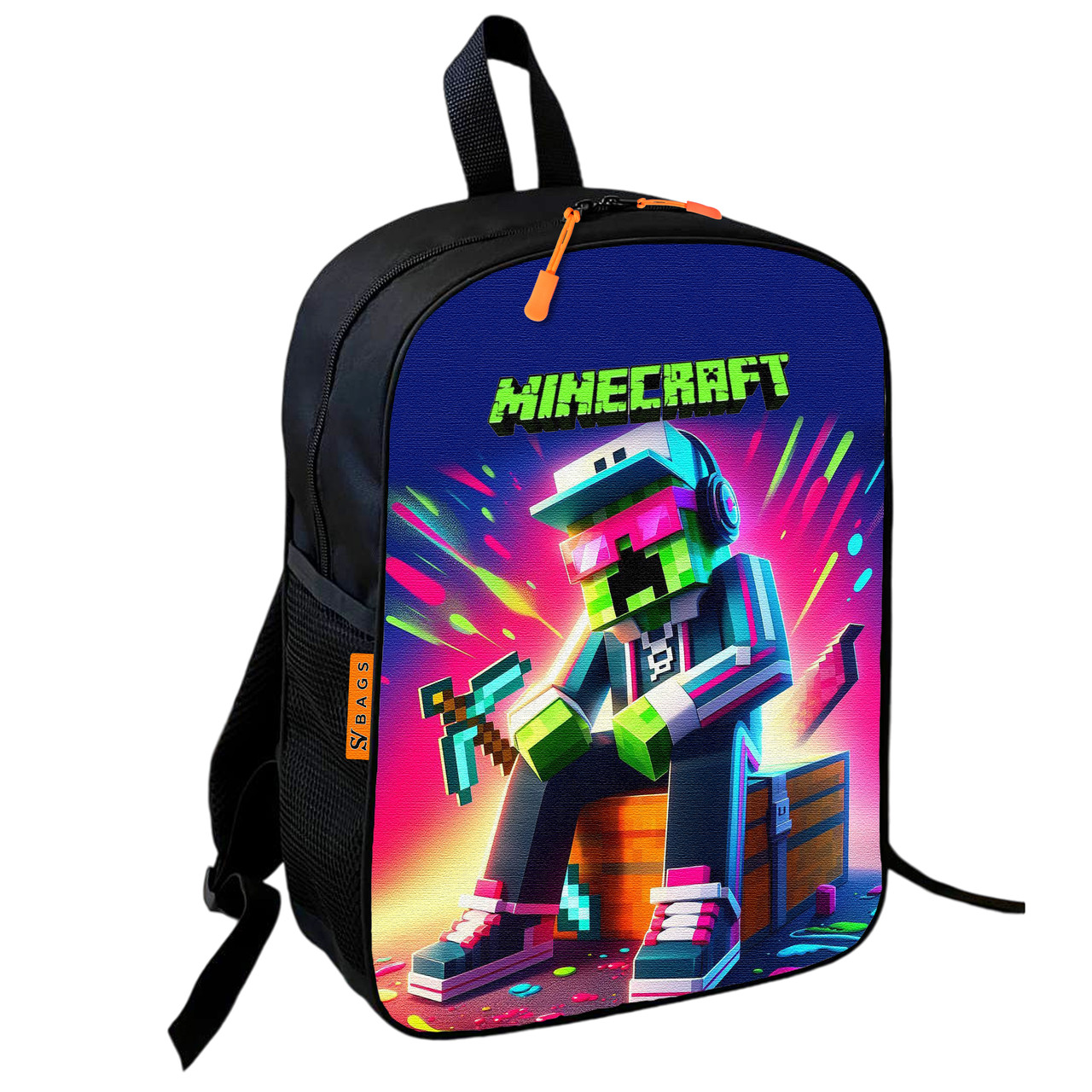Рюкзак шкільний Minecraft - Кріпер з киркою, 36×27 см, для хлопчиків (1752)