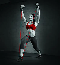 Експандер для тренувань COREFX Power Tube Elastique 4 Heavy Robuste червоний (9 кг), фото 4