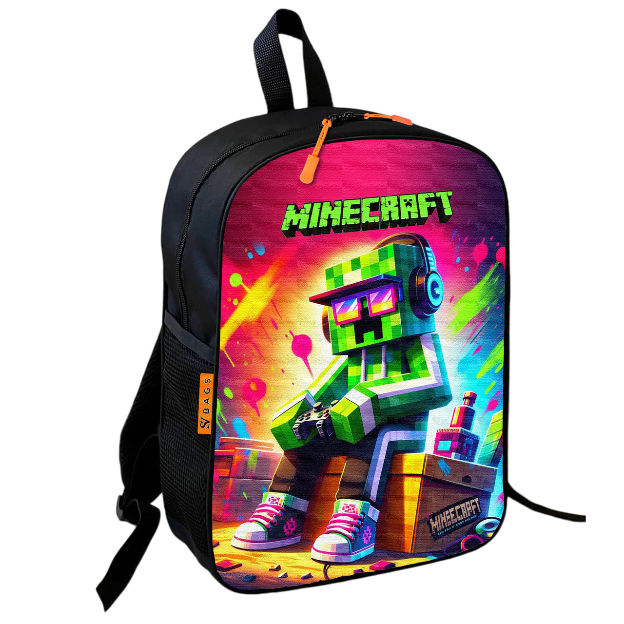 Рюкзак шкільний Minecraft - Кріпер із джойстиком, 36×27 см для хлопчиків (1758)