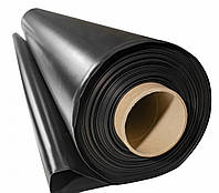 Черная мульчирующая пленка 150 мкм 6*50 м полиэтиленовая для клубники и строительных работ