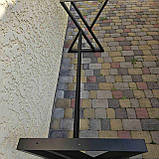 Садовий стіл ЛОФТ боковини 2шт. з перемичкою 1.50м, фото 5