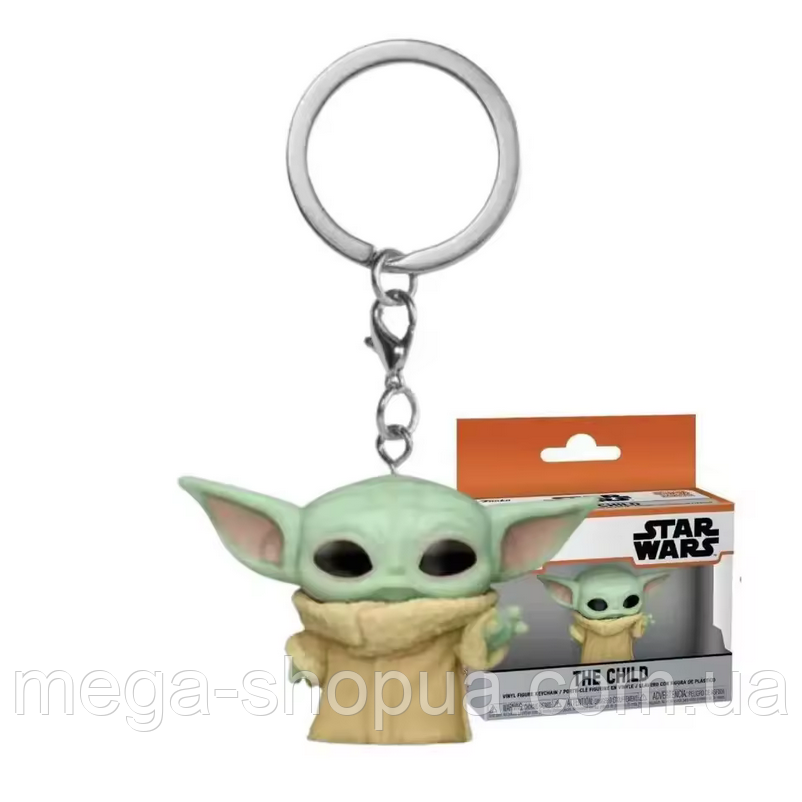 Брелок Фігурка Сувенір для Ключів "Зоряні Війни / Star Wars / Мандалорець / The Mandalorian / Грогу / Grogu"