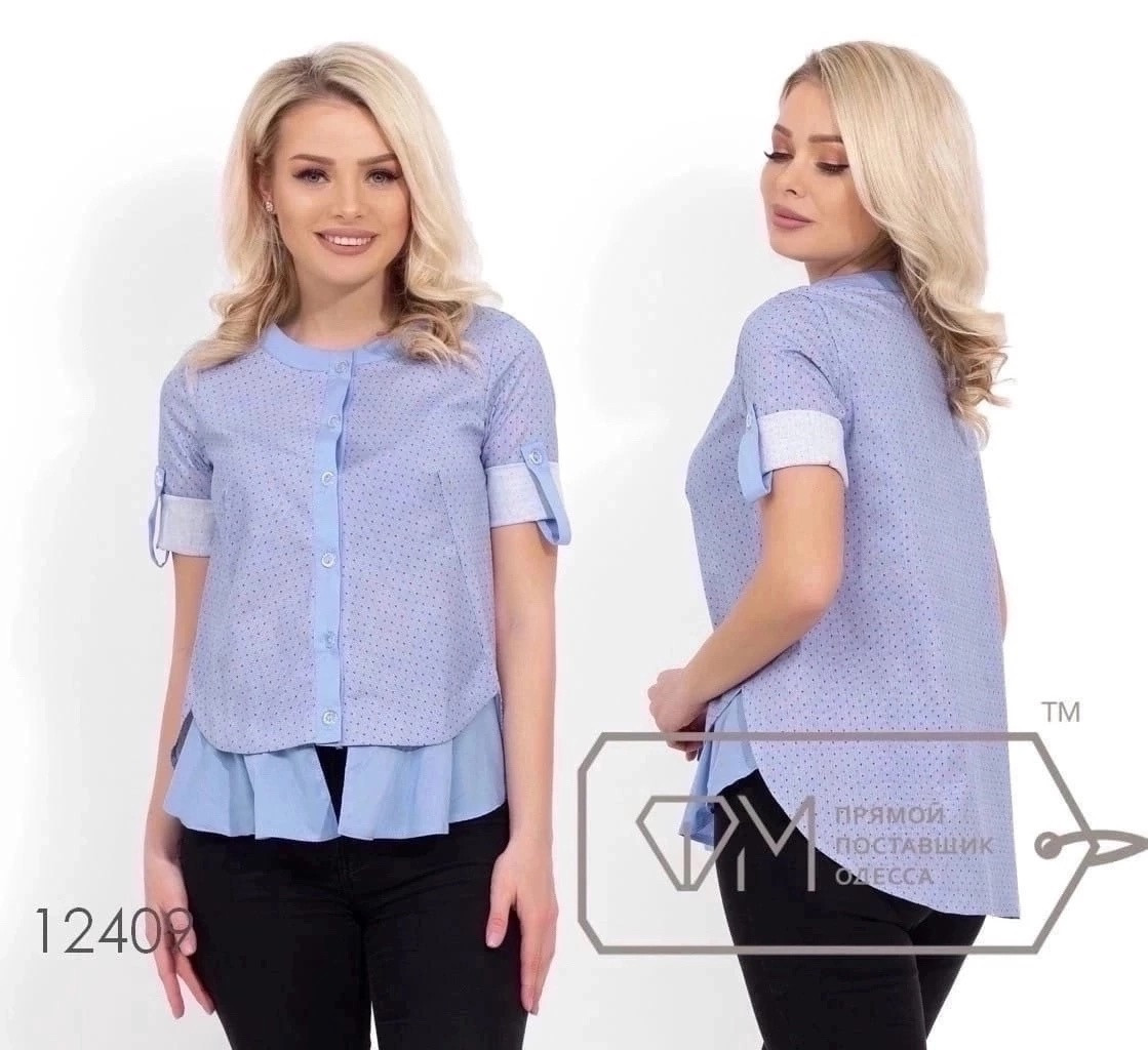 Сорочка жіноча класика тканина котон розміри 42;44;46;48;50;52;54, фото 1