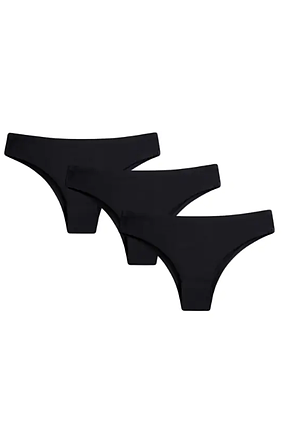 Безшовні трусики бразиліана Oyao набір 3 шт. чорний