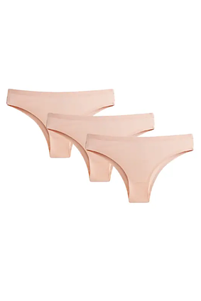 Безшовні трусики бразиліана Oyao набір 3 шт. бежевий