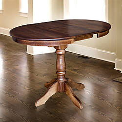 Стіл обідній дерев'яний Мікс меблі Чумак-2 темний горіх 80-110 см