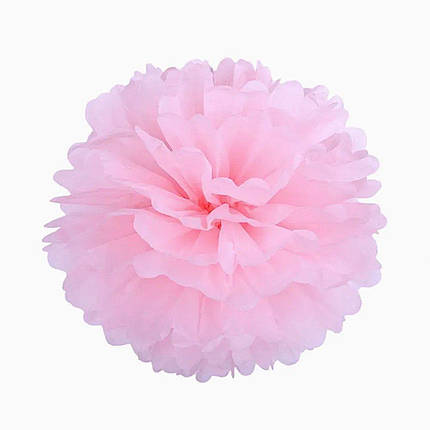 Помпони декоративні паперові 30 см Рожеві (0815-23 Pink) KNZ, фото 1