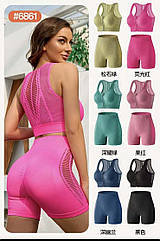 Жіночий костюм велосипедки з топом #6861 з push-up єфектом.