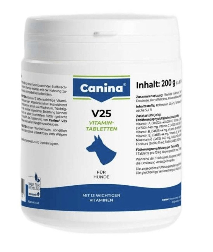 Canina V25 Vitamintabletten 60 шт. — вітамінний комплекс для цуценят (110117)