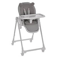 POL- Дитячі стільчики для годування El Camino на коліщатках ME 1037 CRYSTAL Bear Gray стільчик-трансформер