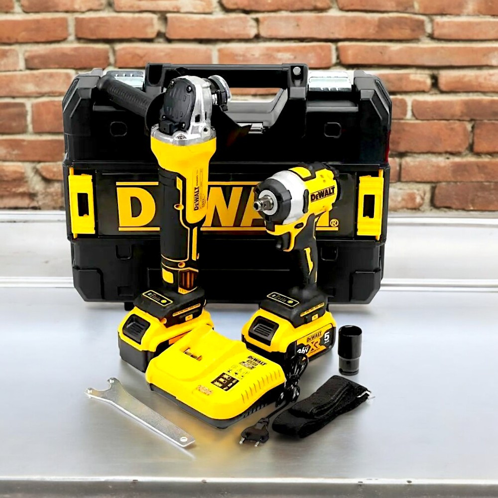 Універсальний набір 2в1 DeWalt 36V Комплект Гайковерт DCF922D2T і Болгарка DCG405P2 Деволт болгарка+гайковерт, фото 1
