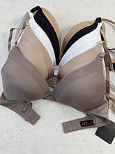 Бюстгальтер La Vivas 50276C гладкий на тонкому поролоні, колір Бежевий Мигдаль, розмір 75C