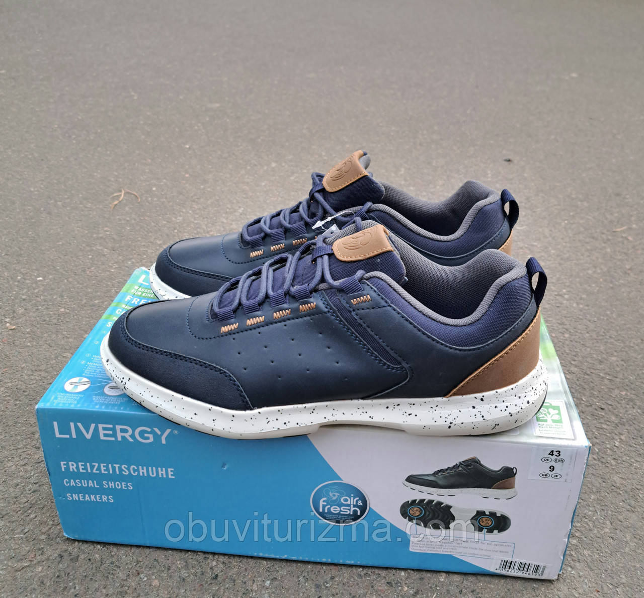 Кросівки якісні легені Livergy Air Fresh Сині (41/42/43/44/45)