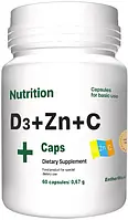 Вітамінно-мінеральний комплекс EntherMeal D3 + Zinc + C 60 капсул (D3ZNC060EM085)