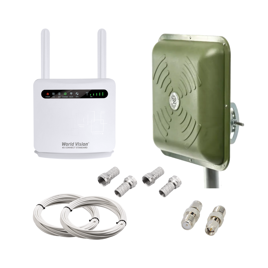 4G інтернет комплект WiFi роутер World Vision 4G CONNECT Standard + антена Energy MIMO 2x15 Дб (Енергія)