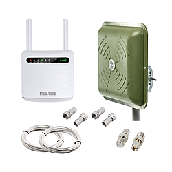 4G інтернет комплект WiFi роутер World Vision 4G CONNECT Standard + антена Energy MIMO 2x15 Дб (Енергія)