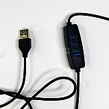 Кільцева Led лампа 16 см на штативі з 2 тримачами світлодіодна Refil Light Чорна RLL-16-Black, фото 7