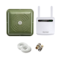 4G інтернет комплект WiFi роутер World Vision 4G CONNECT Standard + антена Energy MIMO 2x15 Дб (Енергія)