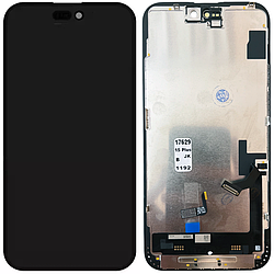 Дисплей iPhone 15 Plus у зборі із сенсором і рамкою black (JK in-cell TFT) (під заміну IC)