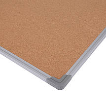 Дошка пробкова Deli 39054Е, 90х120 см, алюм рама, пластик кути Економ, фото 4