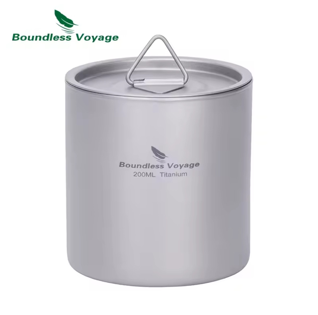 Титанова чашка з подвійними стінками 200 мл Boundless Voyage + чохол, фото 1