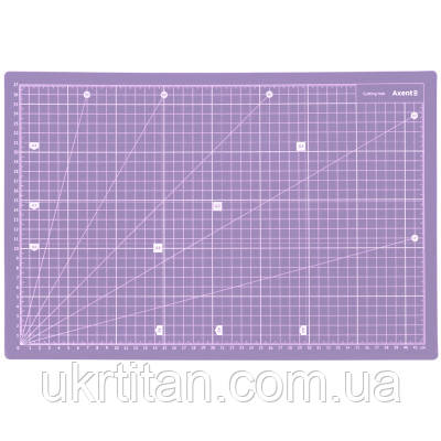 Оригінал! Самовідновлювальний килимок для різання Axent А3, тришаровий бузковий (7902-36-A) - Вища Якість!, фото 1