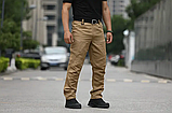 Штани тактичні чоловічі Tactic Vortex койот з анатомічним кроєм ТМ, фото 3