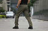 Тактичні штани Tactic Vortex олива з анатомічним кроєм та технологічними кишенями ТМ, фото 3