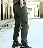 Тактичні штани Tactic Vortex олива з анатомічним кроєм та технологічними кишенями ТМ, фото 4