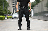 Штани Тактичні Tactic Vortex чорні чоловічі з анатомічним кроєм і водовідштовхувальною тканиною ТМ, фото 2