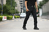 Штани Тактичні Tactic Vortex чорні чоловічі з анатомічним кроєм і водовідштовхувальною тканиною ТМ, фото 3