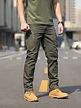 Штани Тактичні Ranger кольору олива з водовідштовхувальною тканиною та анатомічним кроєм ТМ, фото 3