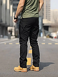 Тактичні штани Ranger Black з водовідштовхувальним покриттям та блискавками ТМ, фото 2