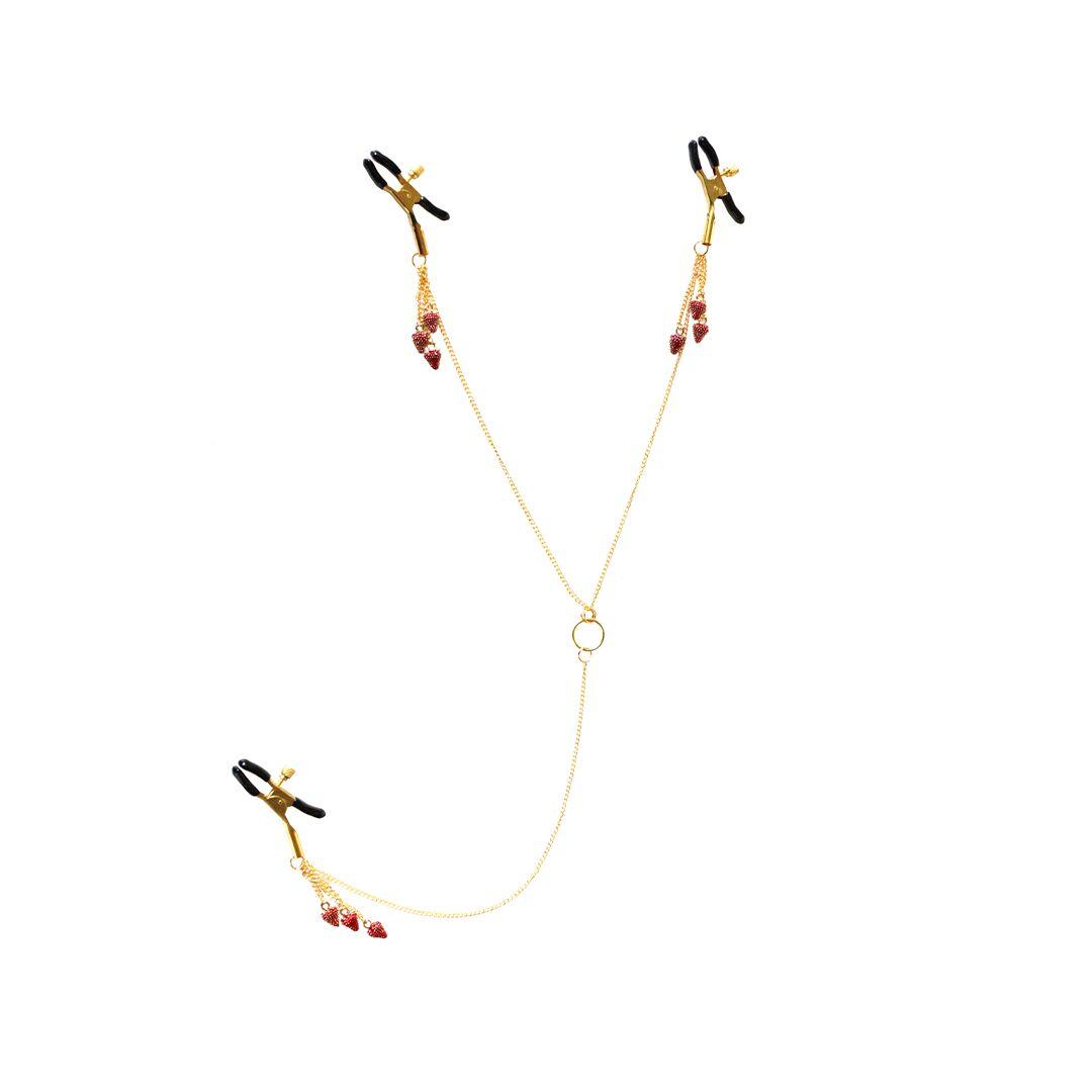 Затискачі для сосків і клітора Art of Sex — Strawberry 18+, фото 1