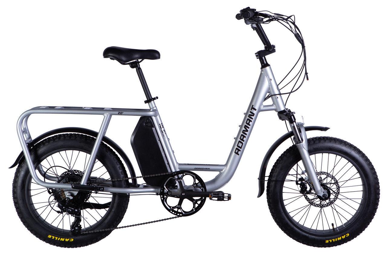 Велосипед з електроприводом 20" AL Dorozhnik eADAMANT DD FR рама-18,5" 48B 17.5А*г 500Вт срiблястий 2025