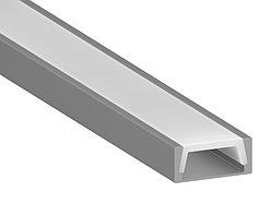 Алюмінієвий профіль для світлодіодної стрічки АЛ-02-2 2 метра анодований накладний LEDUA