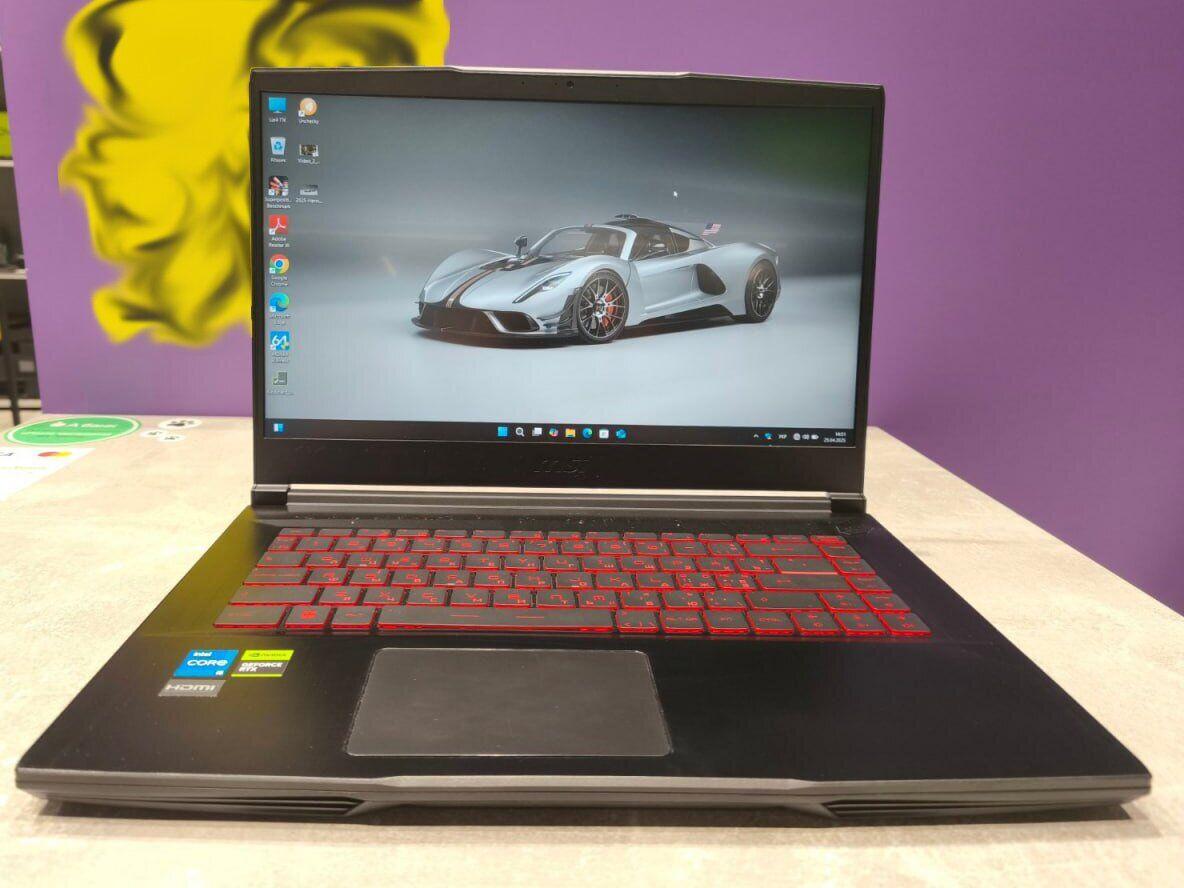 Б/в Ігровий ноутбук MSI GF63 Thin 12VE-283NEU 15.6" 1920x1080| i5-12450H| 16GB RAM| 512GB SSD| RTX 4050 6GB
