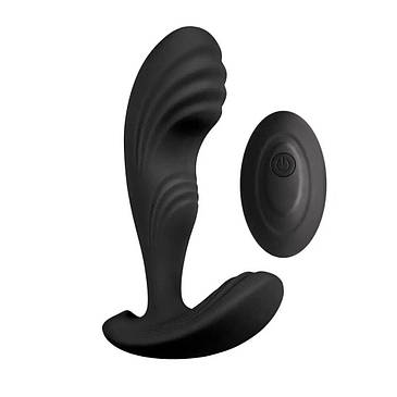 Вібромасажер простати S Pleasures Premium Cozy, чорний, із рельєфною головкою, 10 режимів, фото 1