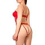Сексуальне лакироване боди Josephine для ролевих ігор червоне L комфортне і відверте, фото 2