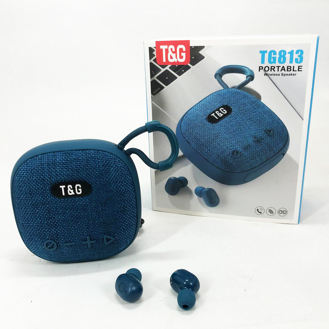 Колонка-Bluetooth із навушниками TG813. PJ-948 Колір: синій
