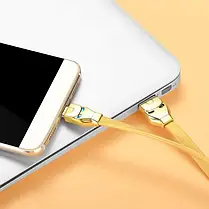 Кабель HOCO U14 iPhone5 Steel man 1.2м 2.4A, фото 3