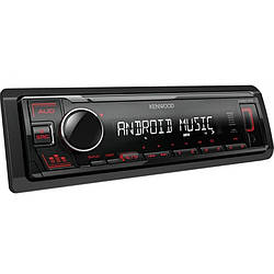 Kenwood KMM-105RY автомагнітола USB AUX FLAC без дисків червона підсвітка