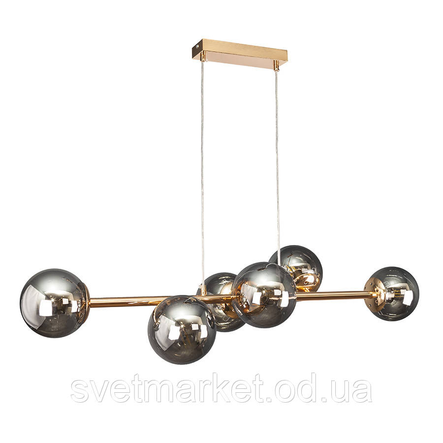 Підвісна люстра 752101-6(1010) GD+BK, фото 1
