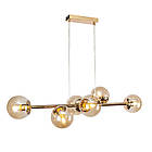 Сучасна підвісна люстра з плафонами 7521010-6 GD+BR, фото 3