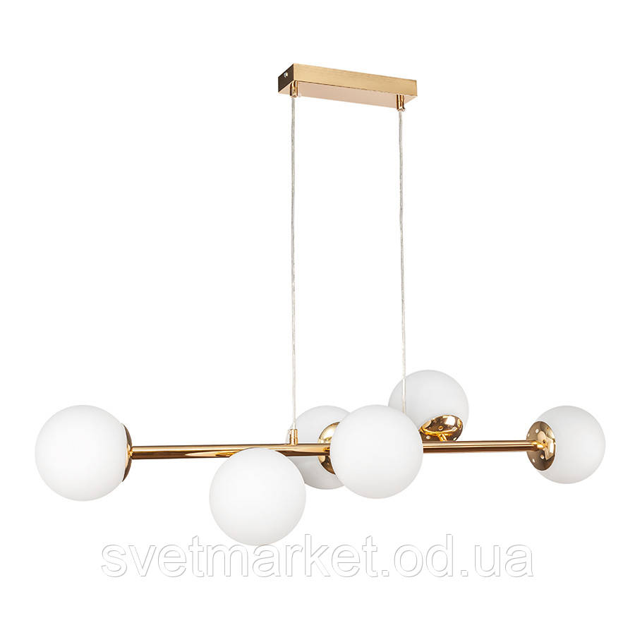 Підвісна люстра модерн 7521010-6 GD+WH, фото 1