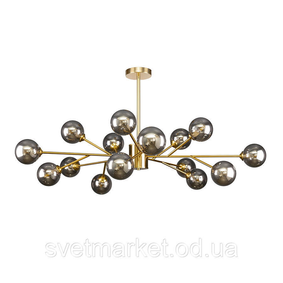 Стельова люстра 7529806-15 BRZ+BK, фото 1