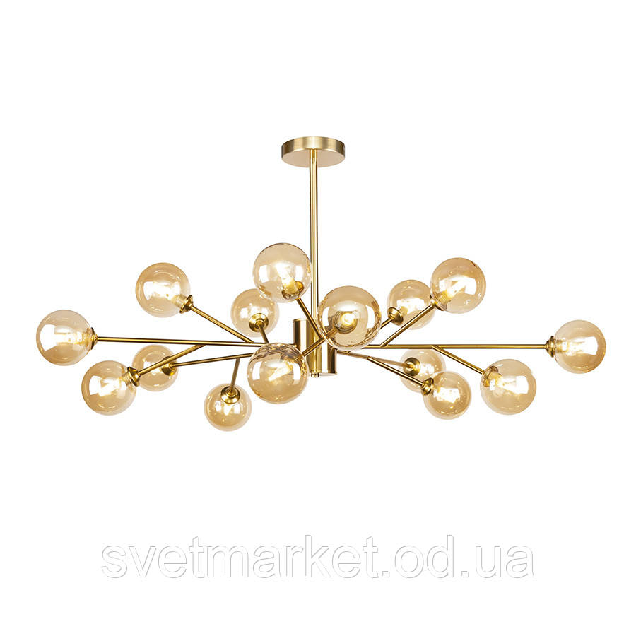 Сучасна люстра 7529806-15 BRZ+BR, фото 1