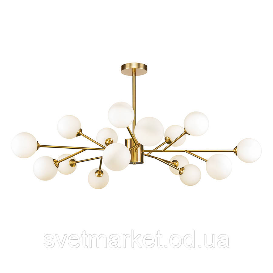 Сучасна люстра у бронзовому кольорі 7529806-15 BRZ+WH, фото 1