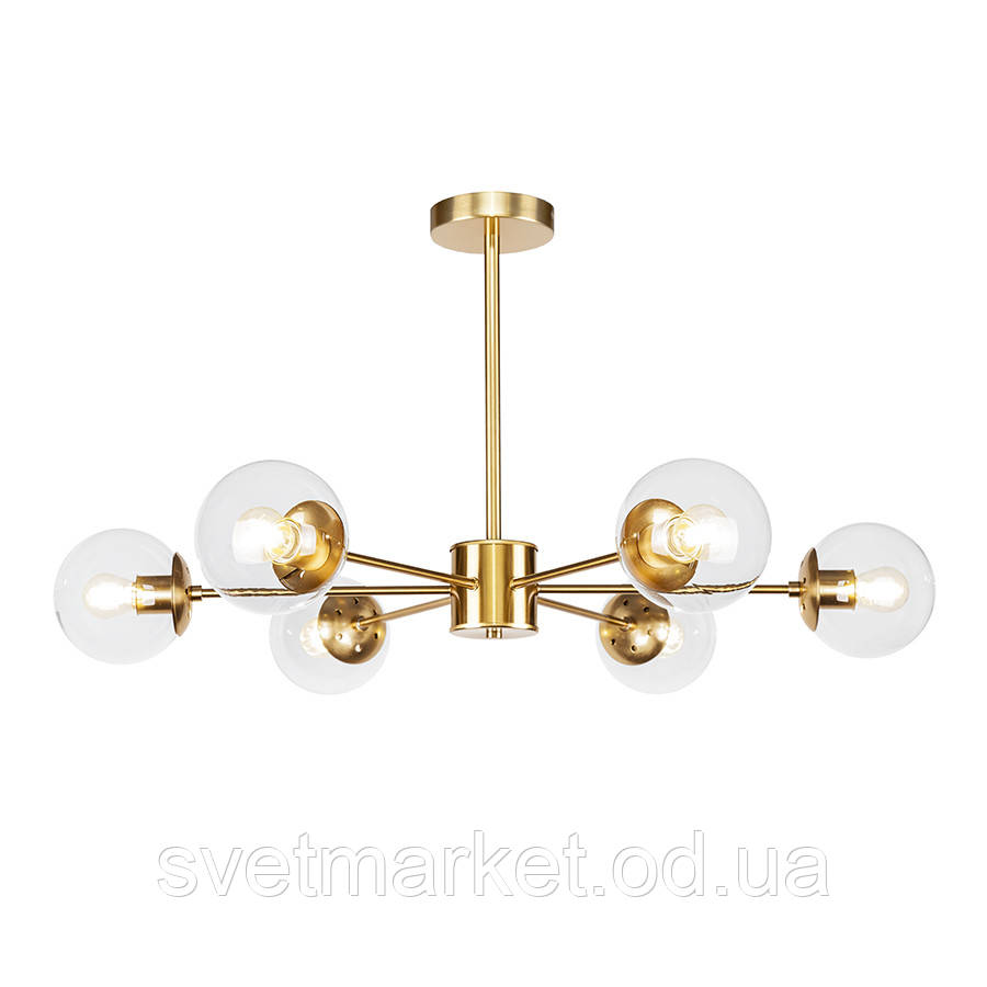Люстра з плафонами 7529807-6 BRZ+CL, фото 1